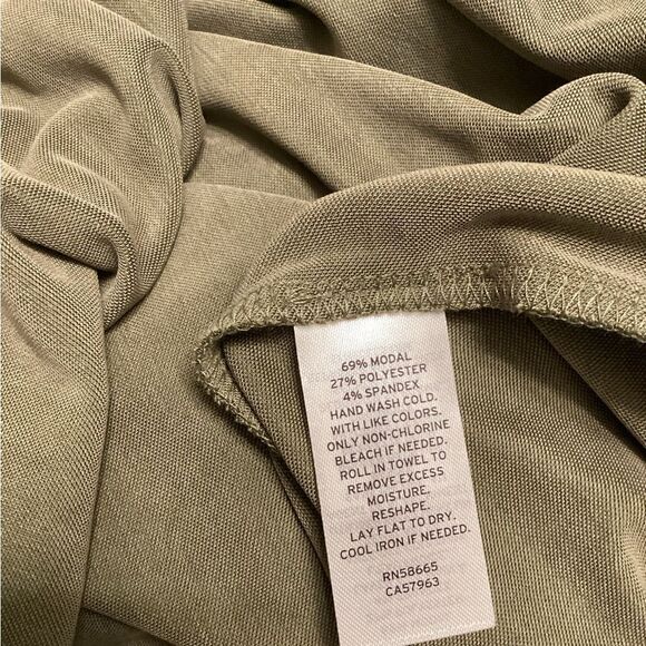 Nordstrom Rack Side Note‎ Modal Blend Midi Dress Army GREEN 2X - Picture 9 of 9